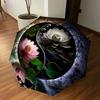 1PC Lotus Yin Yang Automatic Open/Close Umbrella with Windproof, 8-Rib Sturdy Canopy, Durable Ribs, Fashionable Design1231A