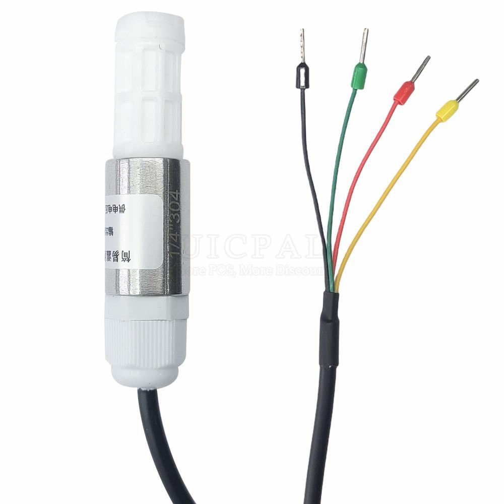 RS485 Temperature Humidity Sensor Probe Cable SHT40 PE Shell Digital Capacitance Sensors for Greenhouse 2M Length I2C Output