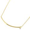 PINKY&DIANNE [Special Edition] Gold-Colored Bar Necklace in Sterling Silver, Women's, with Curved Lines