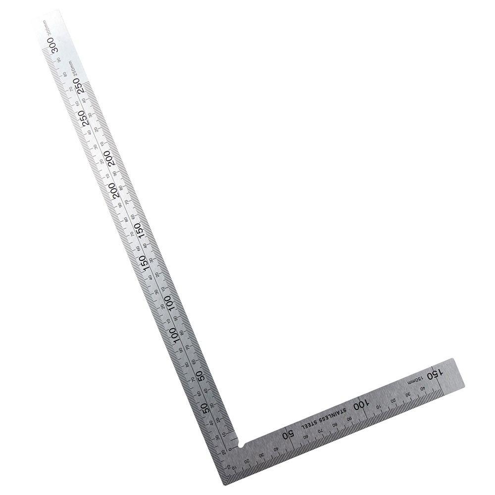 Metal Measuring Tool Double Sided Squares Graduations Measurement Metric Imperial Stainless Steel