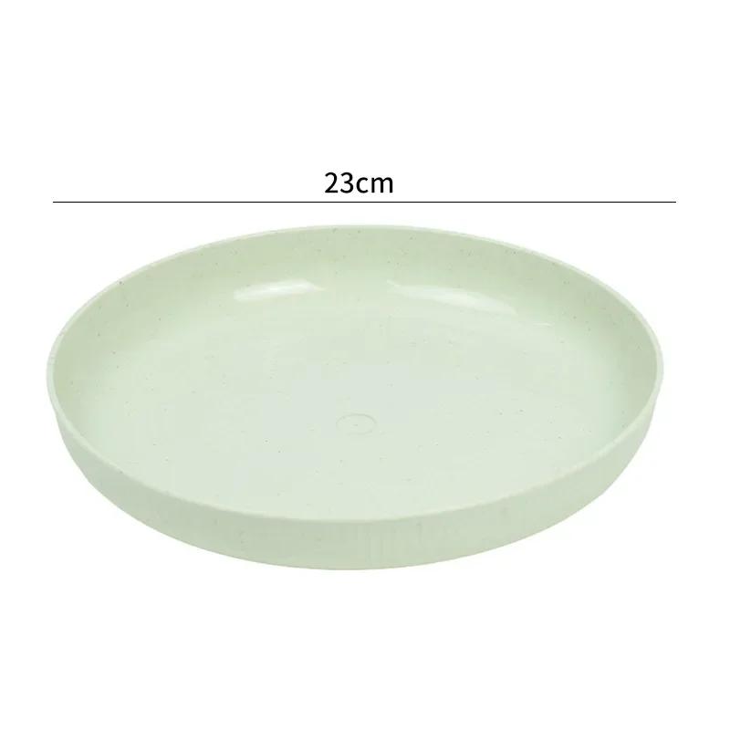 23cm Lightweight Unbreakable Wheat Straw Plates Deep Dinner Plate for Kids Toddler Adult Dishwasher Microwave Safe