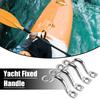 4pcs Handle 5mm Stainless Steel Wire Eye Strap Boat Canopy Tie Engines Hook Marine Accessories Down W0n2