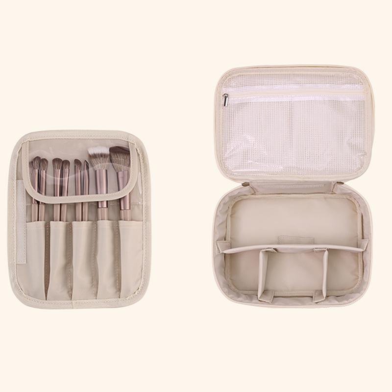 Portable Large Capacity Multipurpose Cosmetic Bag Freely Split Makeup Storage Bag High Aesthetic Trendy Cosmetic Organizer Bag