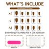 30Pcs False Nails Hand-Painted Floral Almond Artistic Design for Weddings Parties Everyday Use