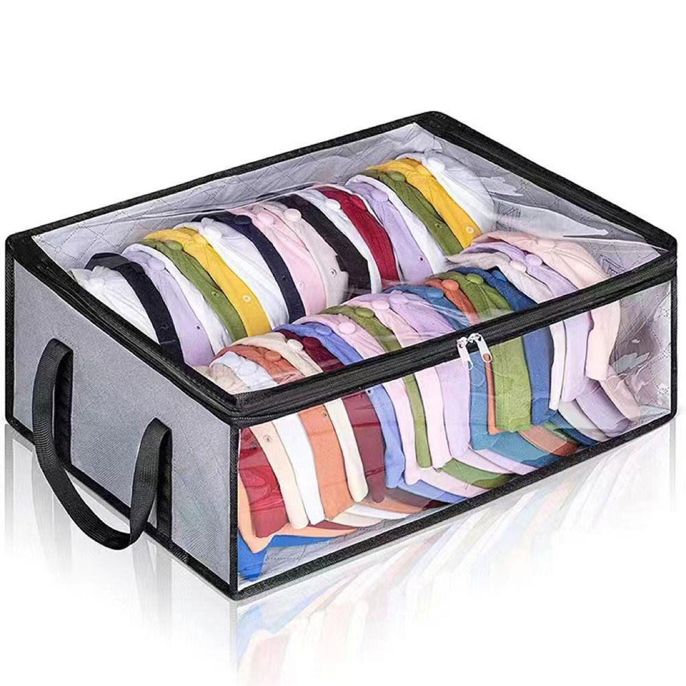 Large Capacity Baseball Cap Storage Box Collapsible Closet Organizer Case Cap Storage Bag  Travel