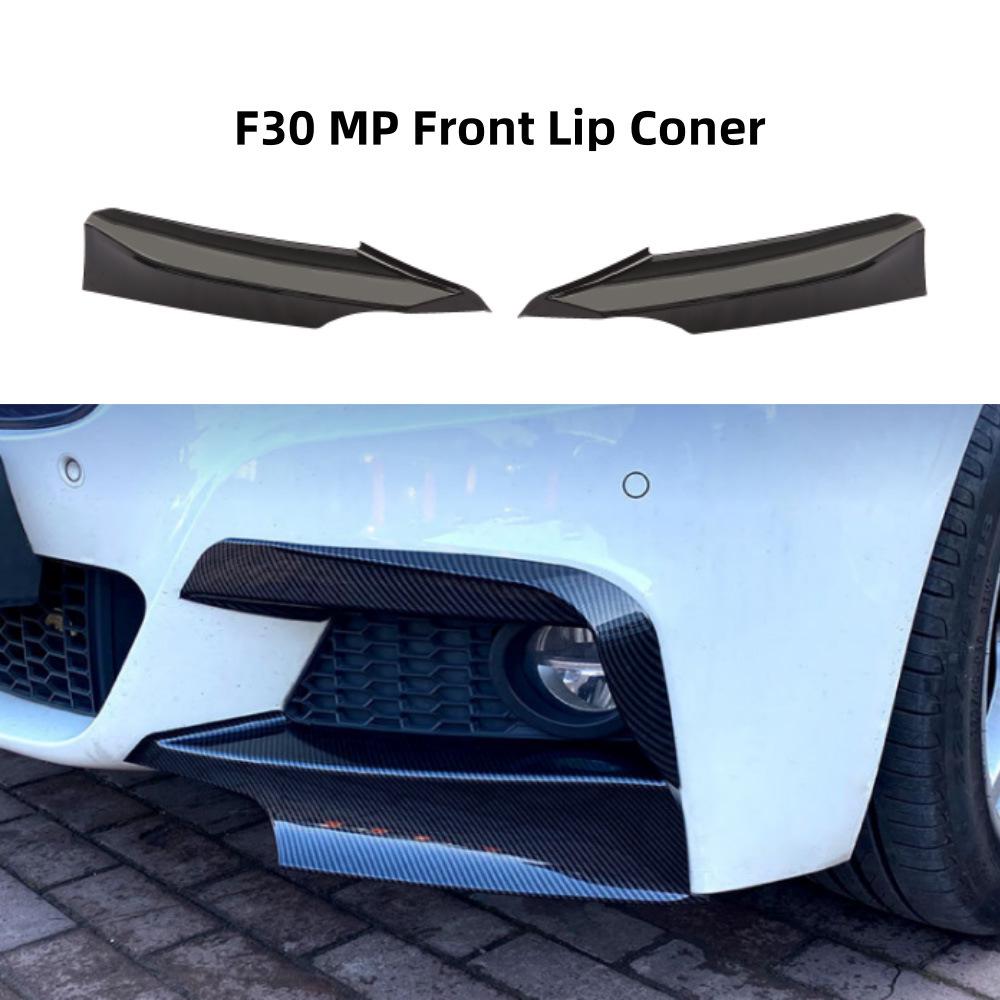BMW 3 Series F30 Front Wind Blade Trim Panel 2013-2019 MP Style Front Bumper Corner Protector. Front Bumper Corner Gloss Black [2013-2019]
