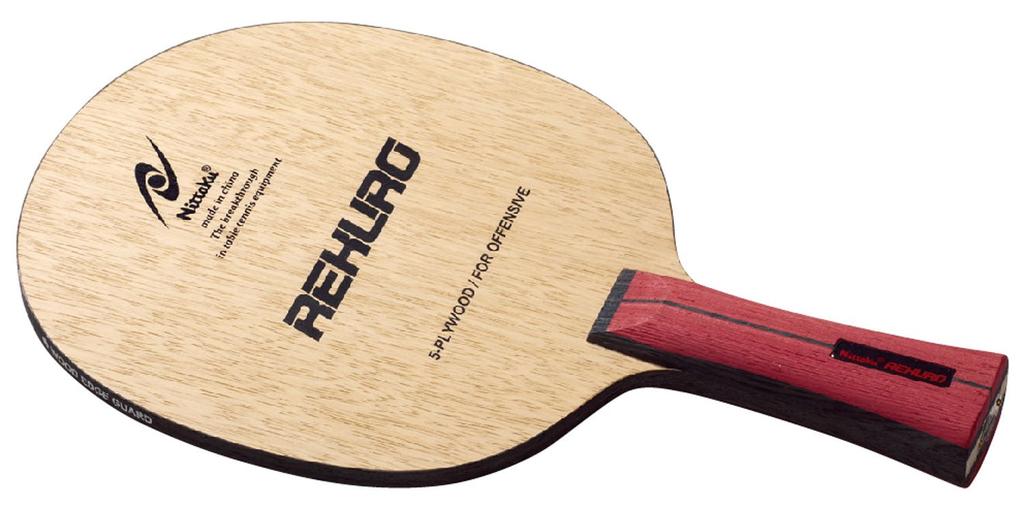 Nittaku Tischtennis Schläger Recro Shakehand Angriff 5 Schichten Sperrholz Konkav Braun NE-6119