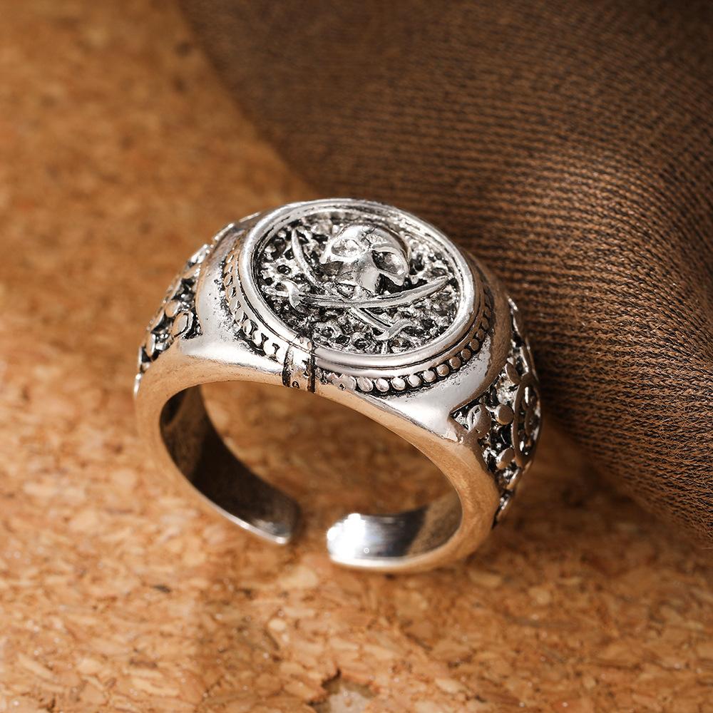 Pirate Skull Ring Punk Style Retro Hip-hop Hand Jewelry Men's Ring