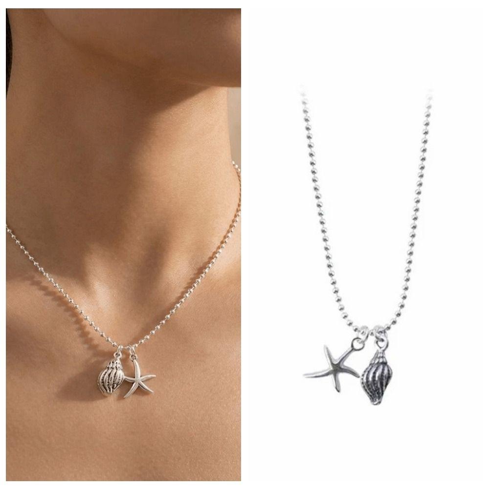 Fresh Conch Clavicle Chain Beaded Women's Jewelry Luxury Starfish Necklace Women