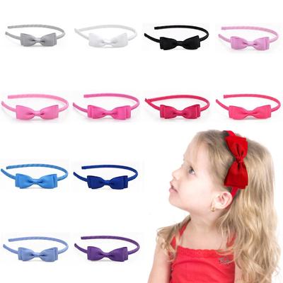 Simple Cute Bow Hairbands Headband Children Girls Kids Baby Scrunchy Hair Head Hoop Band Accessories Headdress Headwear Ornament