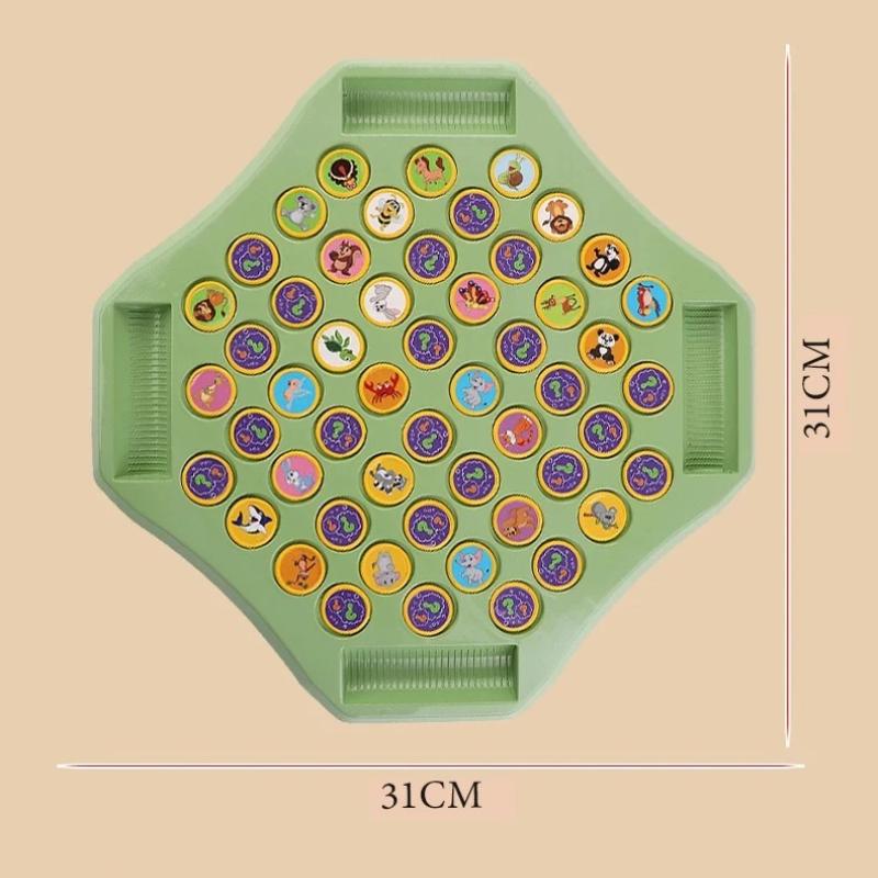Jeu de mémoire amusant d'échecs à bascule d'animaux Jeux de société interactifs parent-enfant Jeux de société de fête familiale Jeu de table social pour enfants et adultes