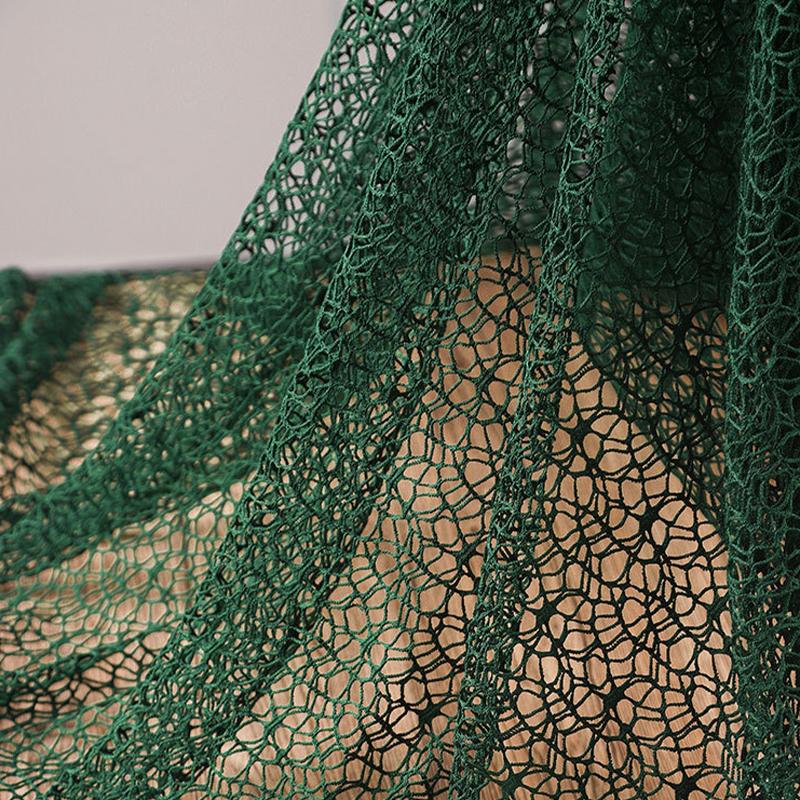 

170CMx1Yard Avocado Green Hollow Mesh Gauze Irregular Winding Texture Creative Dress DIY Clothing Sewing Fabric Beach Wears 1 Yard