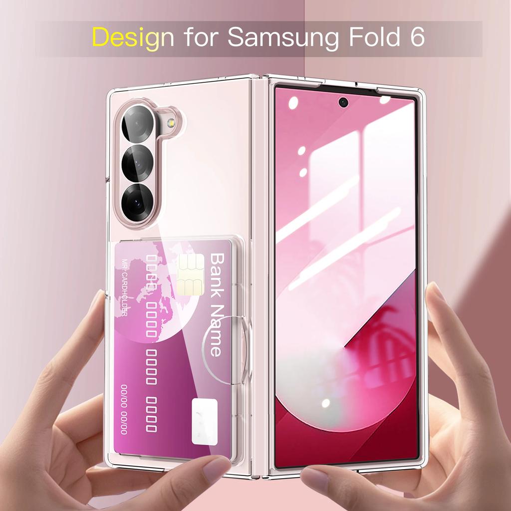 Anti-Knock Card Holder Case for Samsung Galaxy Z Fold7 5G Fold 7 Fold6 Zfold7 Fold 6 Cell Phone Accessories