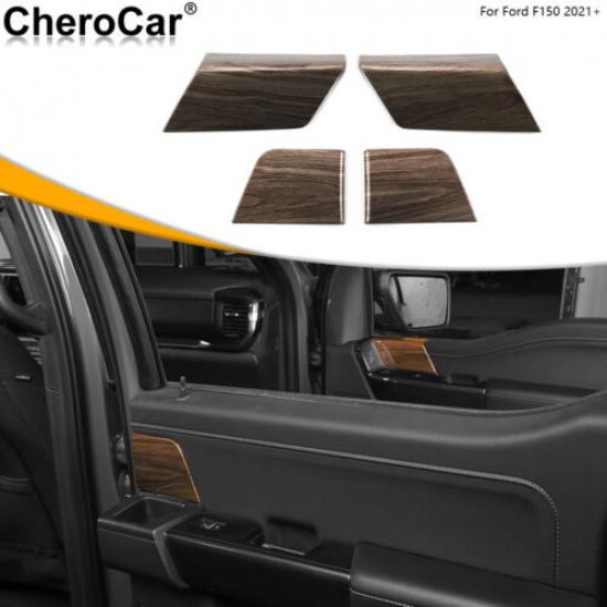 Door Interior Decoration Panel Cover Wood Grain Accessories For + Ford F150