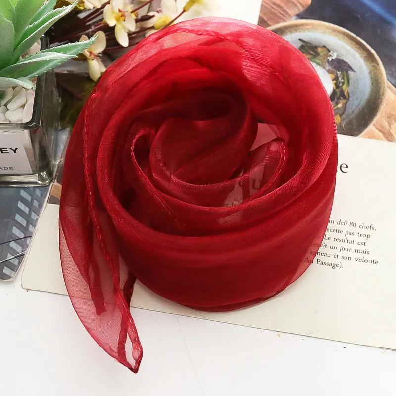 60X60cm Colorful Girl Gymnastics Square Scarf Movement Rhythm Band Scarves