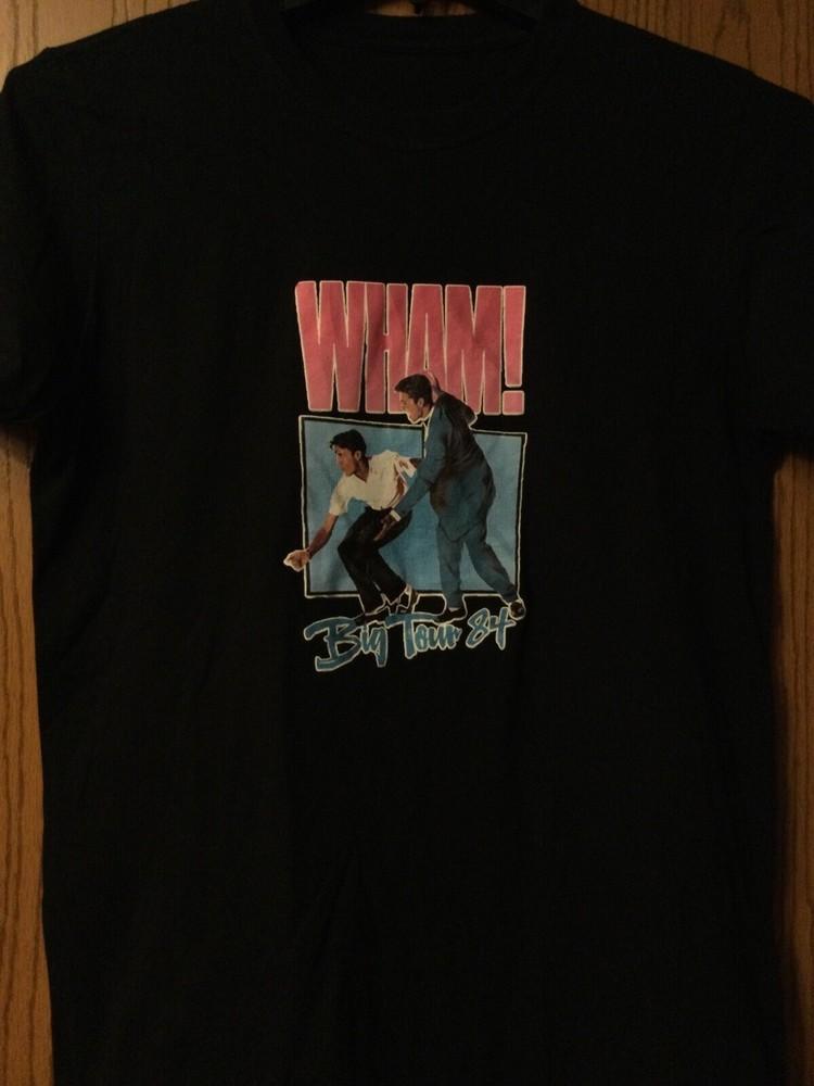 Wham George Michael Большая Турне Черная Унисекс Подарок Семейная Футболка D952 Унисекс Футболка XXXXL