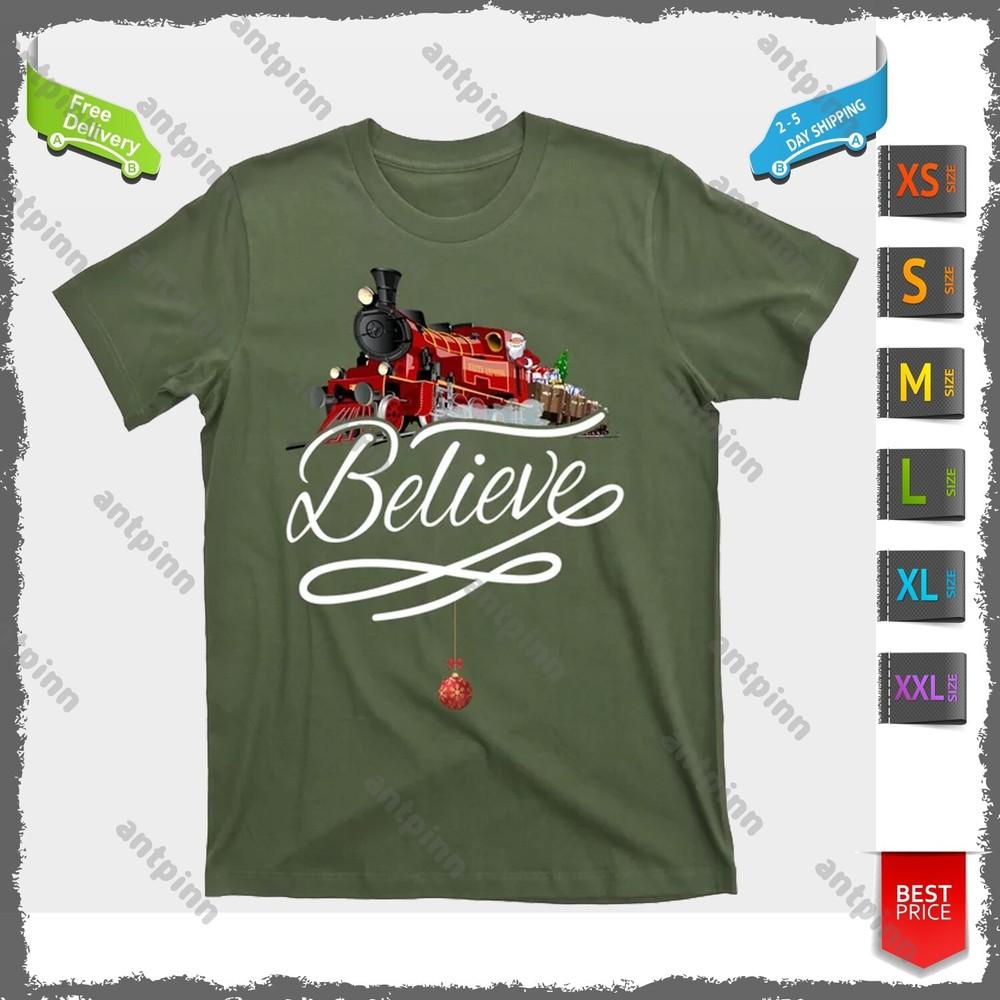 Believe Polar Express Christmas Holiday Train T-Shirt For Men & Women Unisex T-Shirt M
