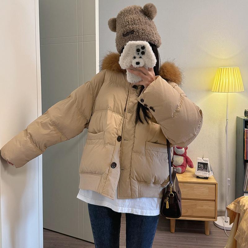 2025 Winter New Student Padded Uniform Women's Korean Loose Thickened Warm Padded Jacket Bread Jacket Jacket