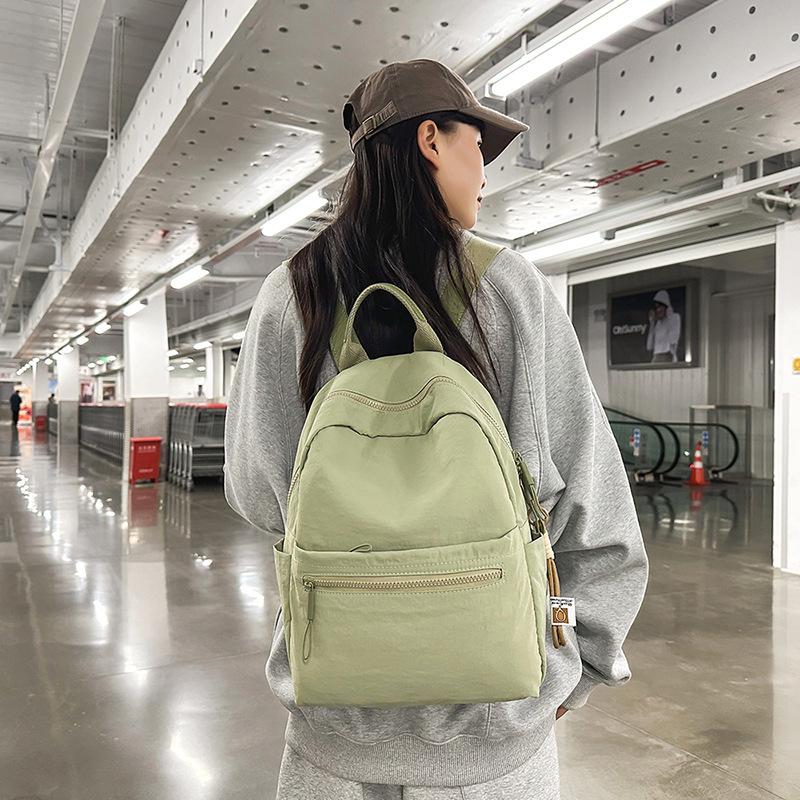 Schoolbag simple casual mini backpack women's 1011 new fashionable solid color small bag small fresh student travel backpack