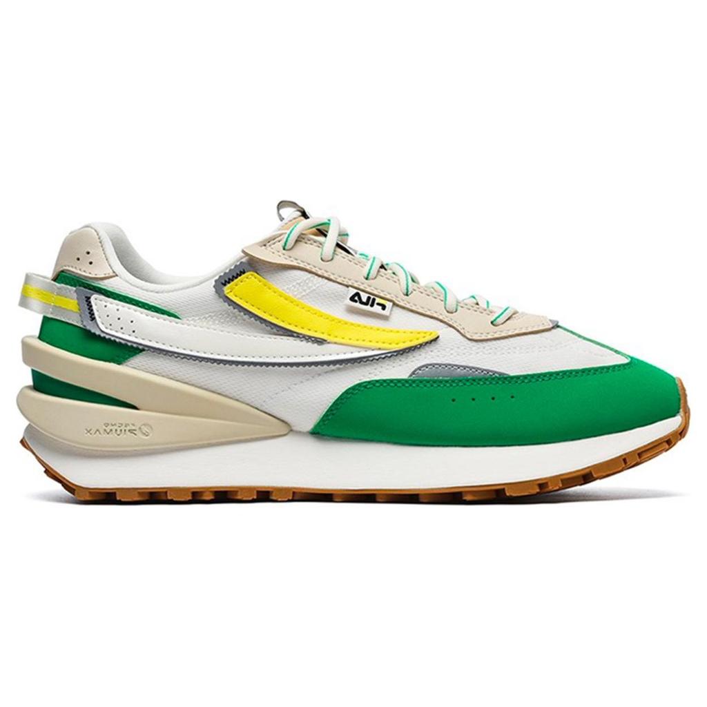 FILA Jogger 3 Retro Shock Absorbing Durable Breathable Low Top Casual Shoes Men sneaker White Green F12M232148FGJ