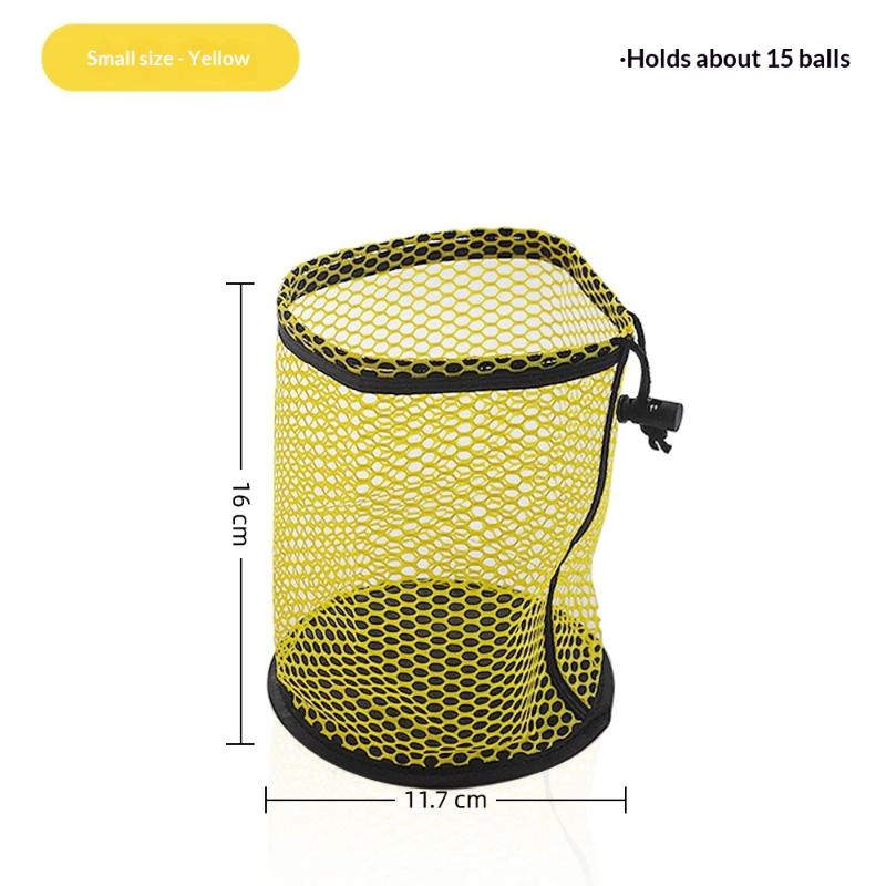 Golf Ball Holding Pouch Durable Drawstring Mesh Net Bag Hold 12/25/50 Balls Portable for Golf Training Competition Travel