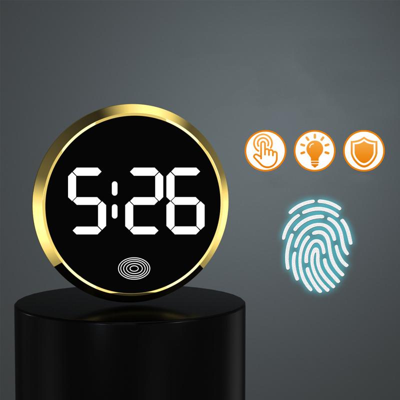 1pc Auto Interior Accessories Universal Car Dashboard Digital LED Clocks Touch Screen Stick-On Mini Ornament Decoration Watch
