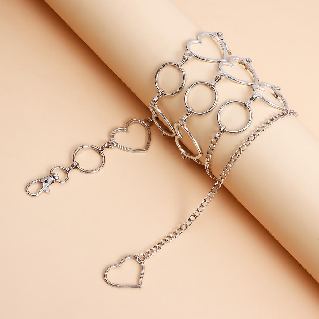 Sexy Hottie Geometric Hollow Love Ring Splicing Waist Chain Beach Sweet Cool Body Chain