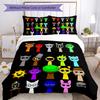 3pcs SPRUNKI3 Design Cover Set - HD Printed Bedding with 1 Cover and 2 Pillowcases - Perfect for Home and Dorm Decor