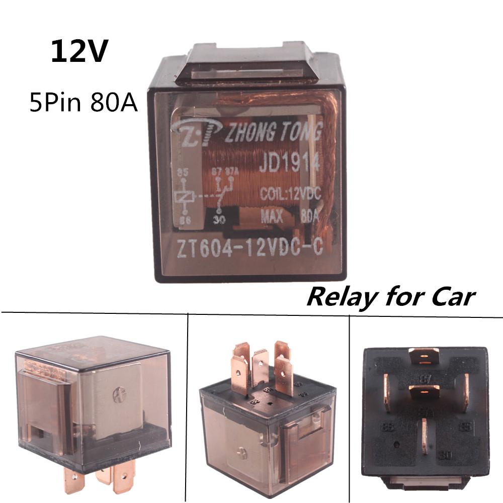 Business & Industrial Relays DC 12V 80A 1NO 1NC SPDT 5 Pins Green Indicator Light Truck Car