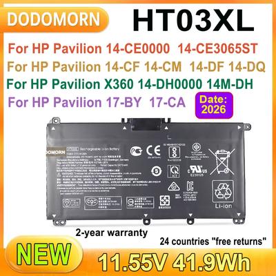 Sıcak Satış 3470mAh HT03XL Dizüstü Bilgisayar Bataryası HP Pavilion 15-DA 15-DB 15-DW 15-CS 15-DY 17-BY 17-CA 14-CE 14-CF 14-DF 14-DQ 14-DK İçin