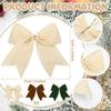 Seasonal Rustic Velvet Bow Decoration for Christmas Wreaths Vintage Polyester Ribbon Bows for Holiday Home and Tree Styling