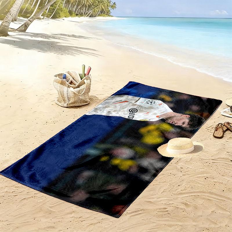 Gregor Kobel Print Beach Towel, Large Soft Quick Dry Towel for Beach Camping Swimming