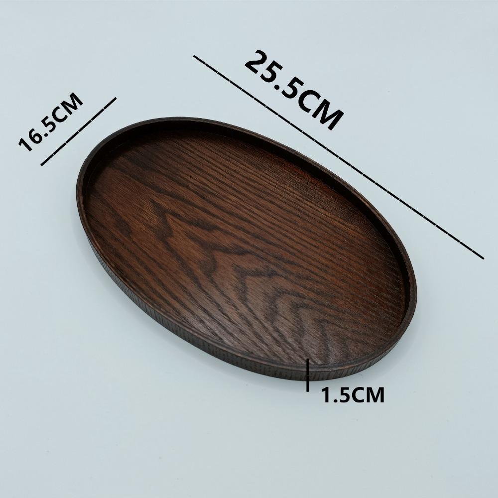 

Retro Round Wooden Serving Platter Thickened Wood Wood Pizza Plate Sturdy Bread Cake Container Fruit Presentation