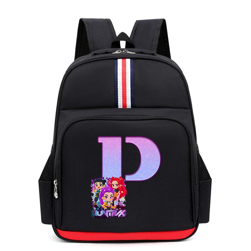 Anime Cartoon 26 Letters Lightweight Children'S Backpack Large Capacity School Trend School Bag For Primary And Secondary School Students