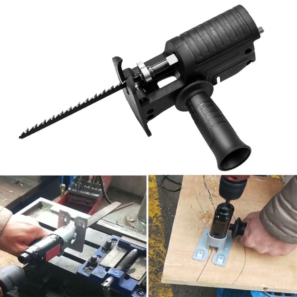Anti Slip Guard Reciprocating Saw Adapter Electric Drill Converter for Wood PVC Pipe Metal Cutting