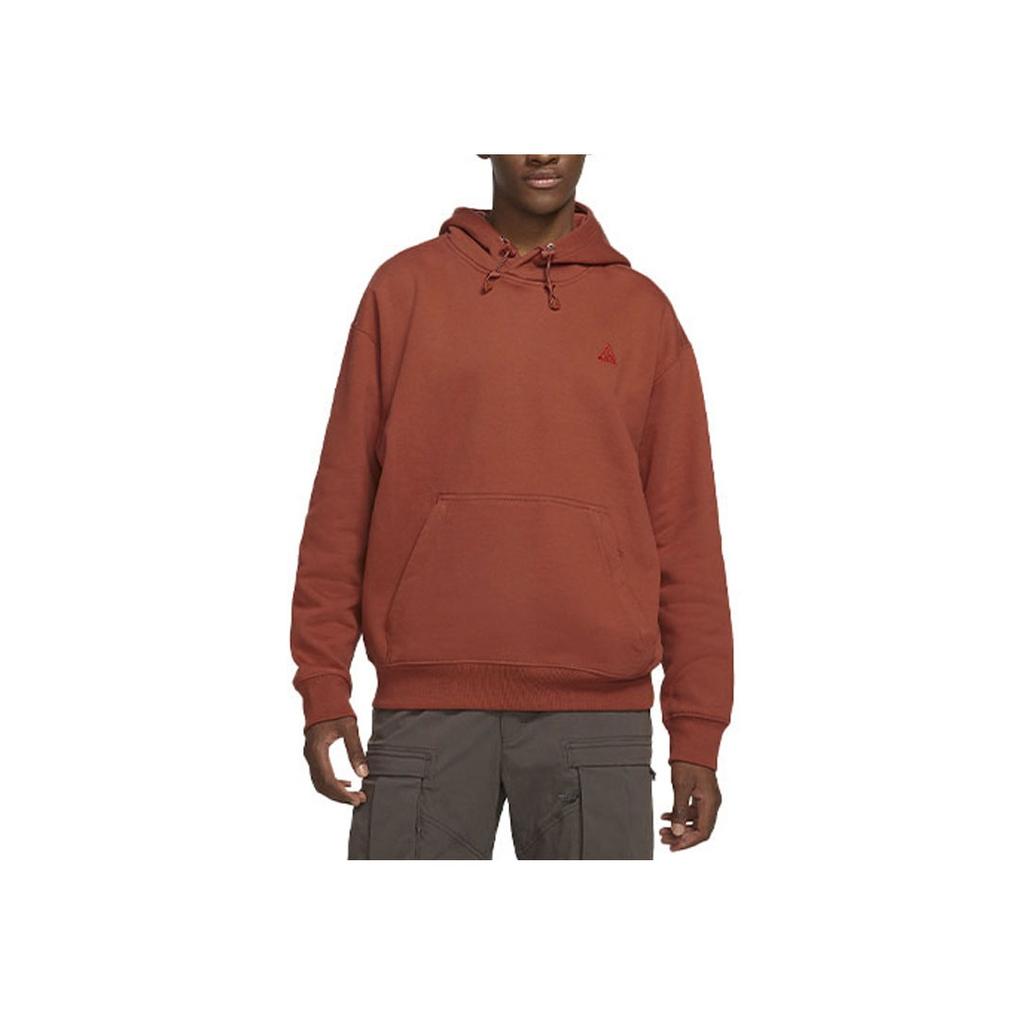 Nike ACG Logo Solid Loose Hoodie Men Tops Red-Brown CW4490-670