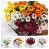 Lifelike Flower Bouquet Decoration DIY Artificial Daisy Flowers Ornaments 5 Bundles Fake Flowers Home Wedding Party Decorations