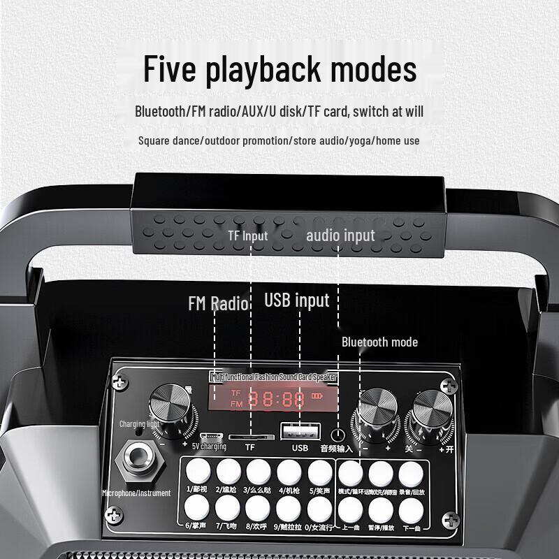 Newsmy K99 Portable Bluetooth Karaoke Speaker CN Plug (adapter Included)