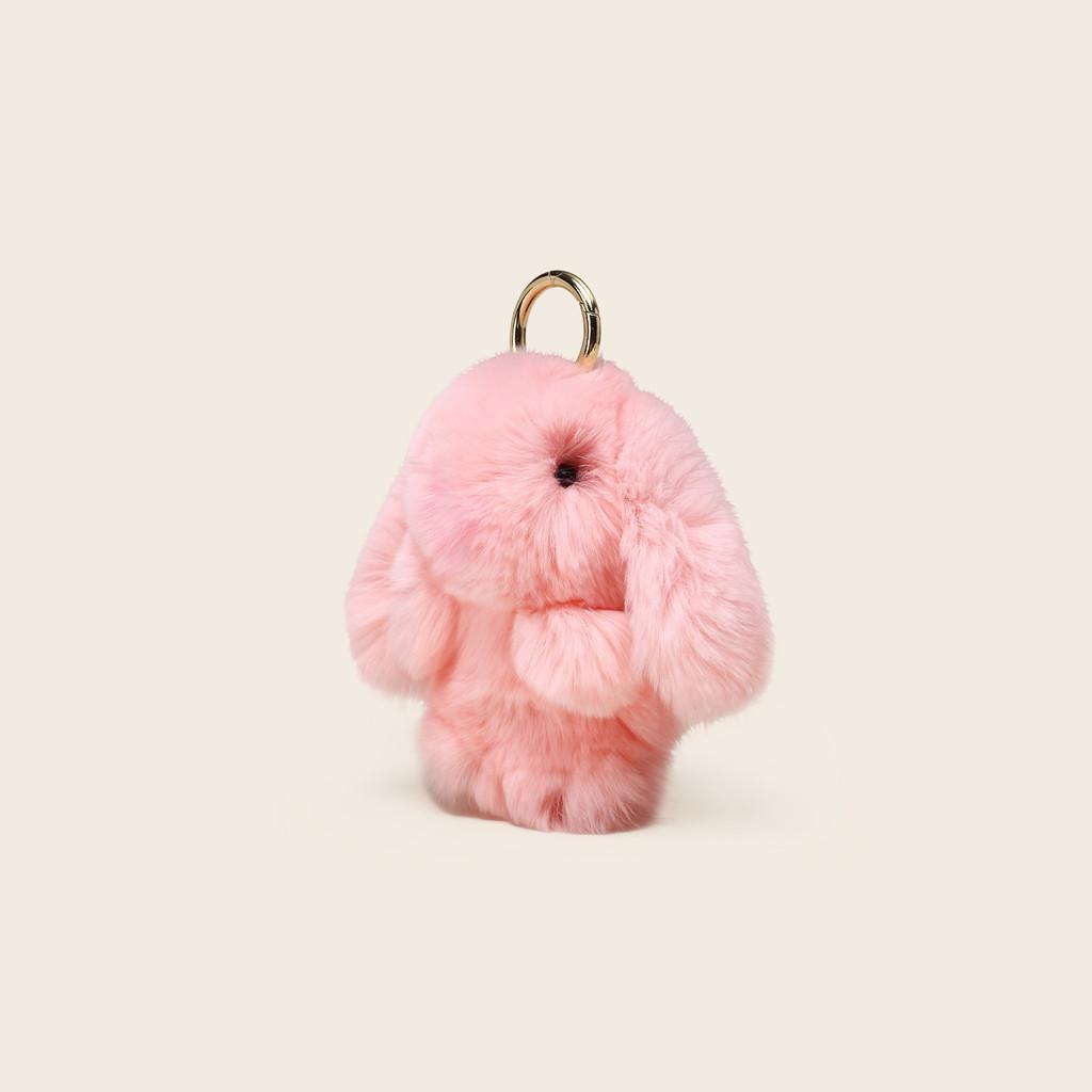 Bunny Keychain Plush With Flower Print For Bag Pendant Decoration Gift Kids