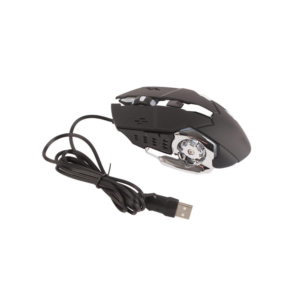 Half Hand Gaming Keyboard Mouse Combo USB Wired LED Backlit Mouse and Keyboard with Converter for PS