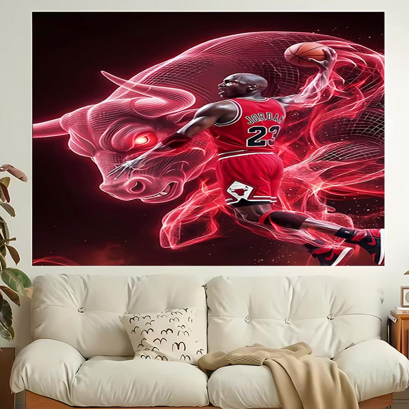 1pc Chicago Bulls logo Tapestry, Living Room, Bedroom, Office, Party Decor, Ideal Festive Gift