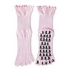 Non-Slip Silicone Five-Toe Yoga Socks Cotton Mid-Calf Yoga Socks Pilates Grip Socks  Ballet