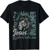 Jezus Jest Królem Lew Judy Bible Wiara Graficzny Chrześcijański T-shirt 100% Bawełna Okrągły Dekolt Krótki Rękaw Letni Codzienny Męski T-shirt