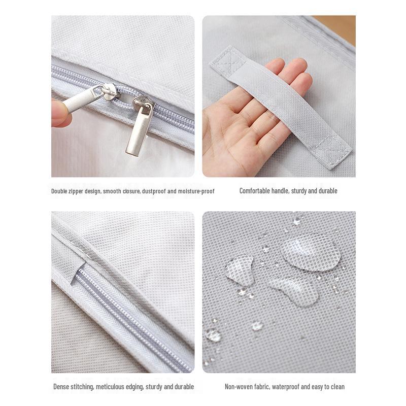 Quilt and Clothing Storage Organizer Bag for Moving and Packing - Large Capacity Cotton Bag