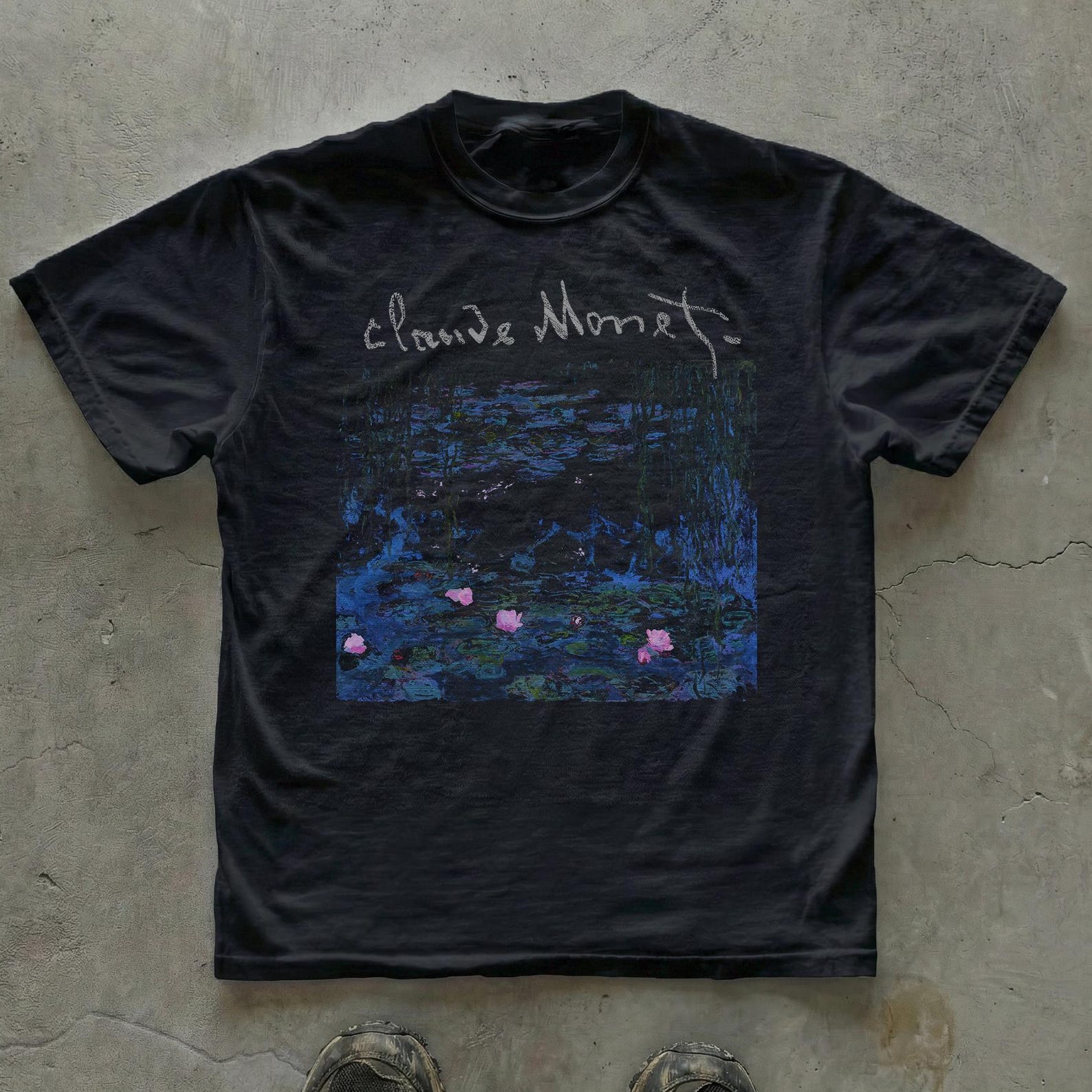 Monet Nympheas T-Shirt, Vintage Art Tee, Water Lilies, Claude Monet Inspired, Unisex Cotton Tee, Gallery Art, Casual Wear L