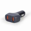 GEMBIRD lader for mobile enheter Svart Bil - TA-U2QC3-CAR-01