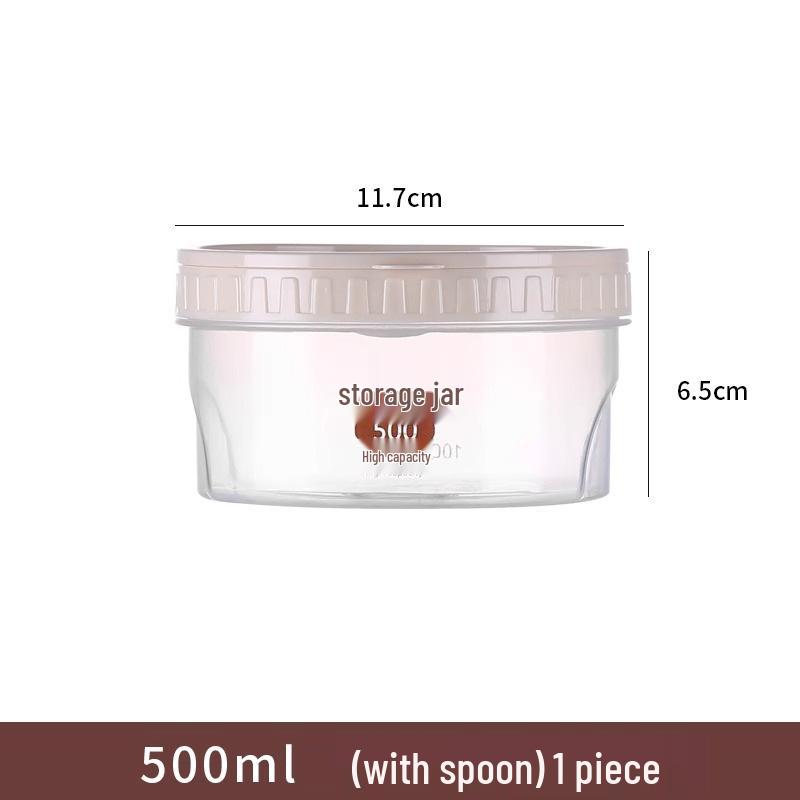 

Портативная герметичная банка для хлопьев с ложкой для хранения закусок, орехов и сухого молока