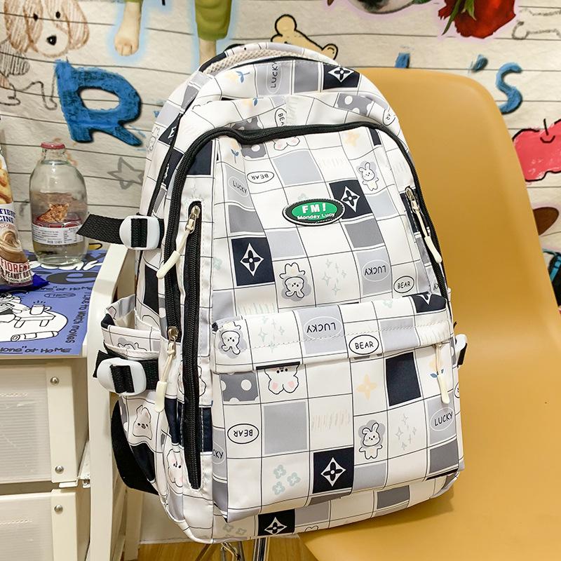 High-Quality Plaid Backpacks for Students - Children's, Primary, Junior High, and High School.