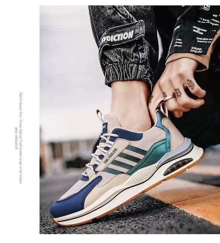 Men's Shoes Sports Shoes Fashion Casual Versatile Non-slip New Running Shoes Men's Breathable Fly-woven Mesh Shoes