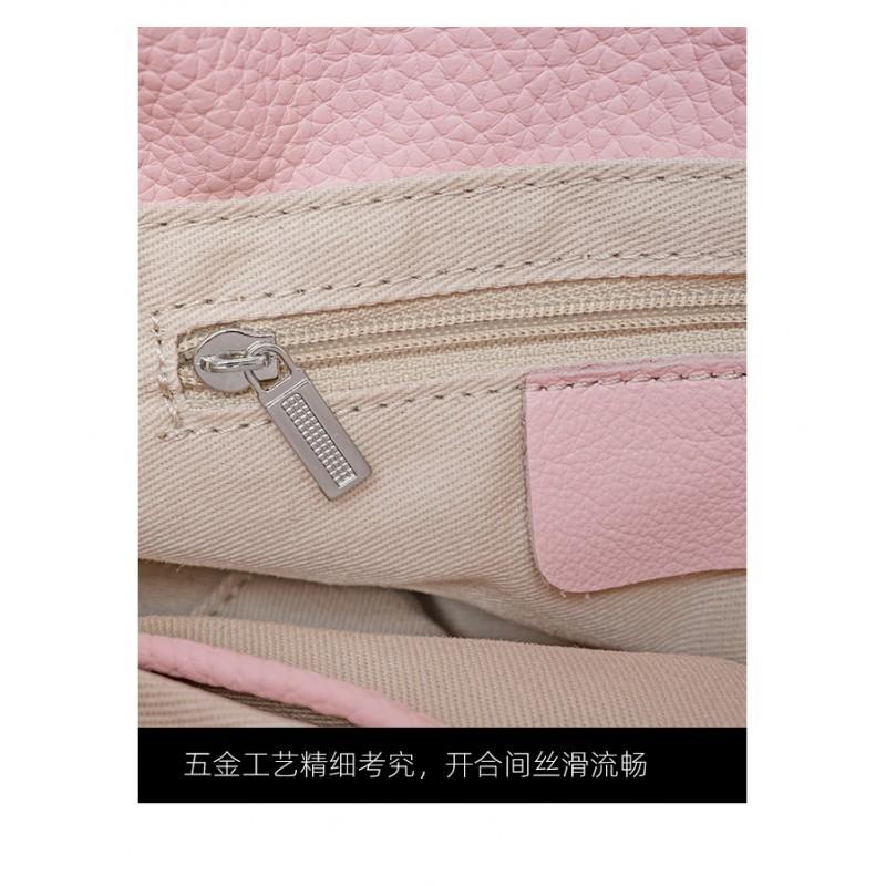Tasche Damen Kordelzug Wolke Telefon Echtes Leder Glücklich Modisch Vielseitig Umhängetasche Schulter